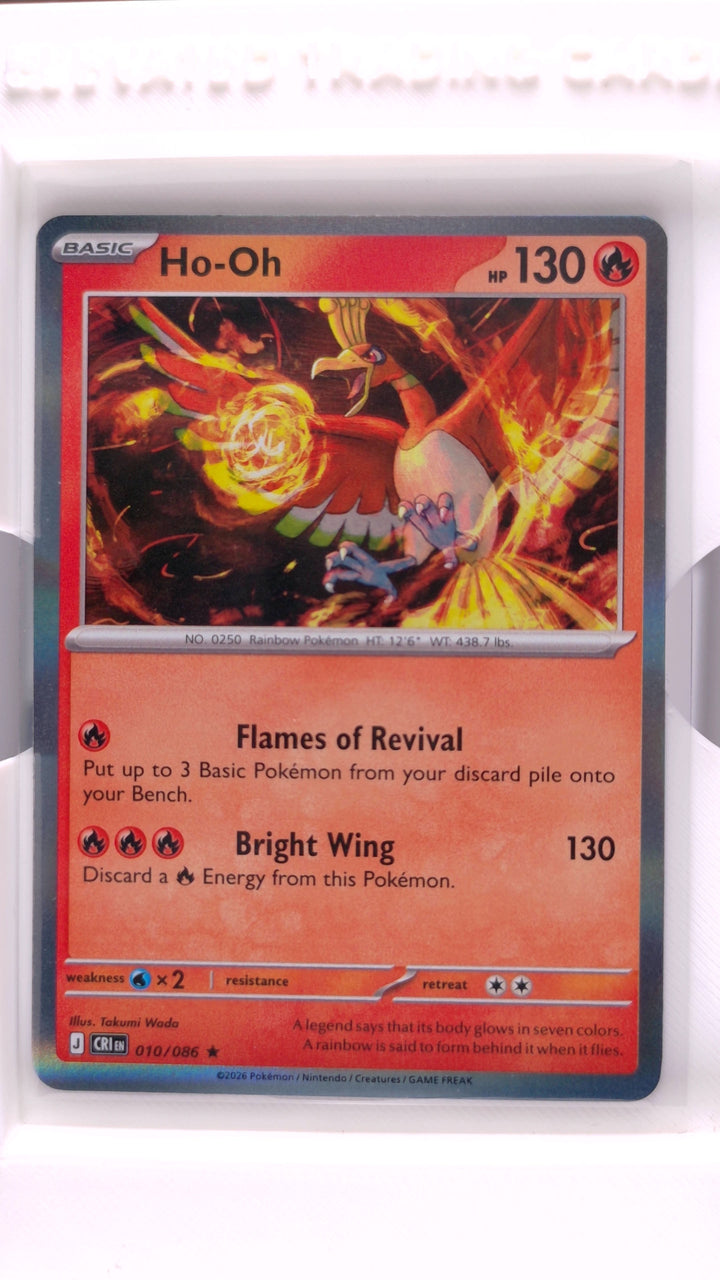 Pokémon: Mega Evolution — Chaos Rising Ho-Oh #010/086 Rare Holo — Front