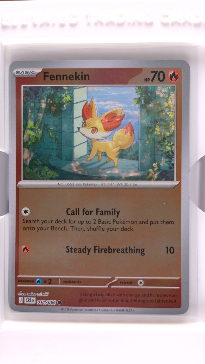 Pokémon: Mega Evolution — Chaos Rising Fennekin #011/086 Common Reverse Holo — Front