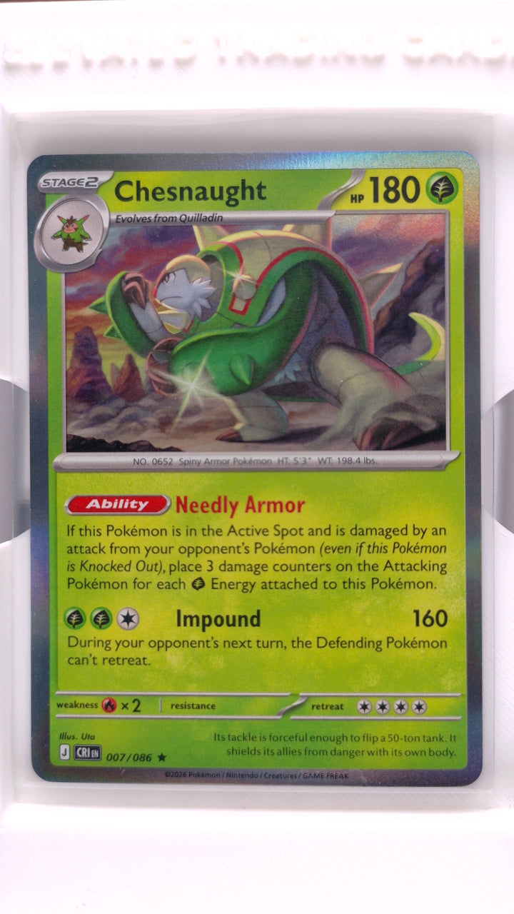 Pokémon: Mega Evolution — Chaos Rising Chesnaught #007/086 Rare Holo — Front