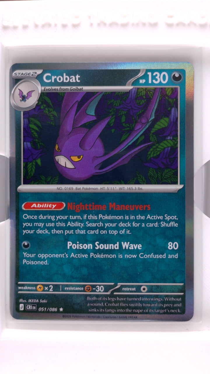 Pokémon: Mega Evolution — Chaos Rising Crobat #051/086 Rare Holo — Front