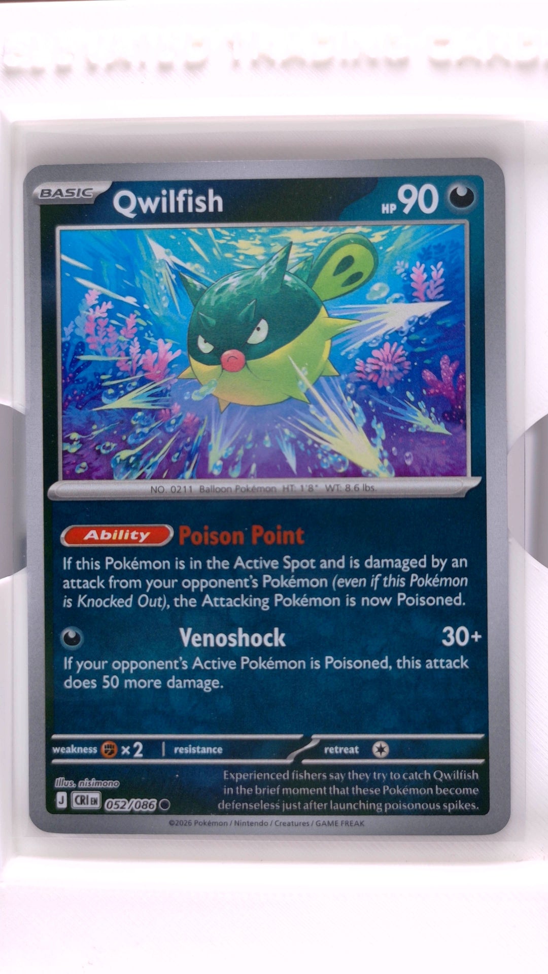 #52 Qwilfish Reverse Holo Common - front