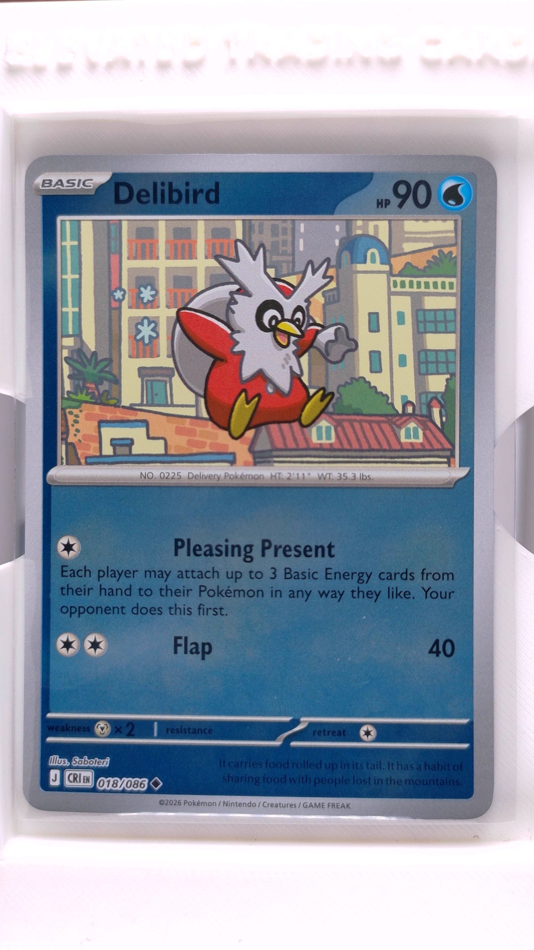 #18 Delibird Reverse Holo Uncommon - front