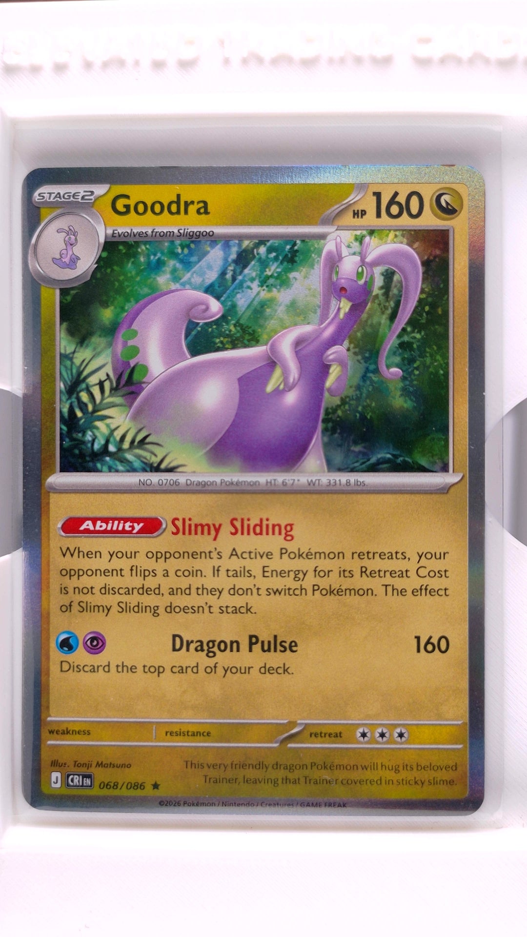 #68 Goodra Holo Rare - front