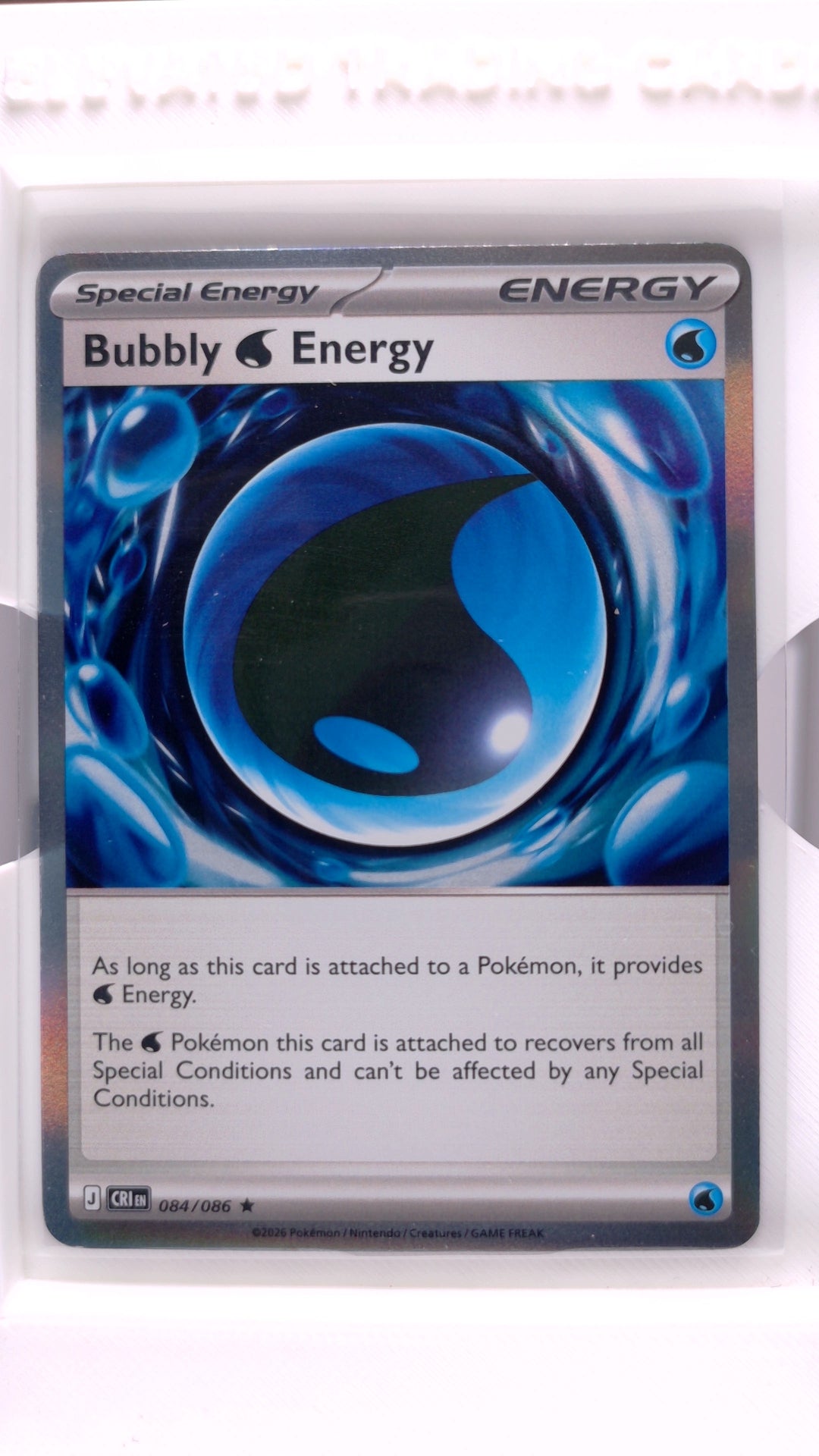 #84 Bubbly Water Energy Holo Rare - front
