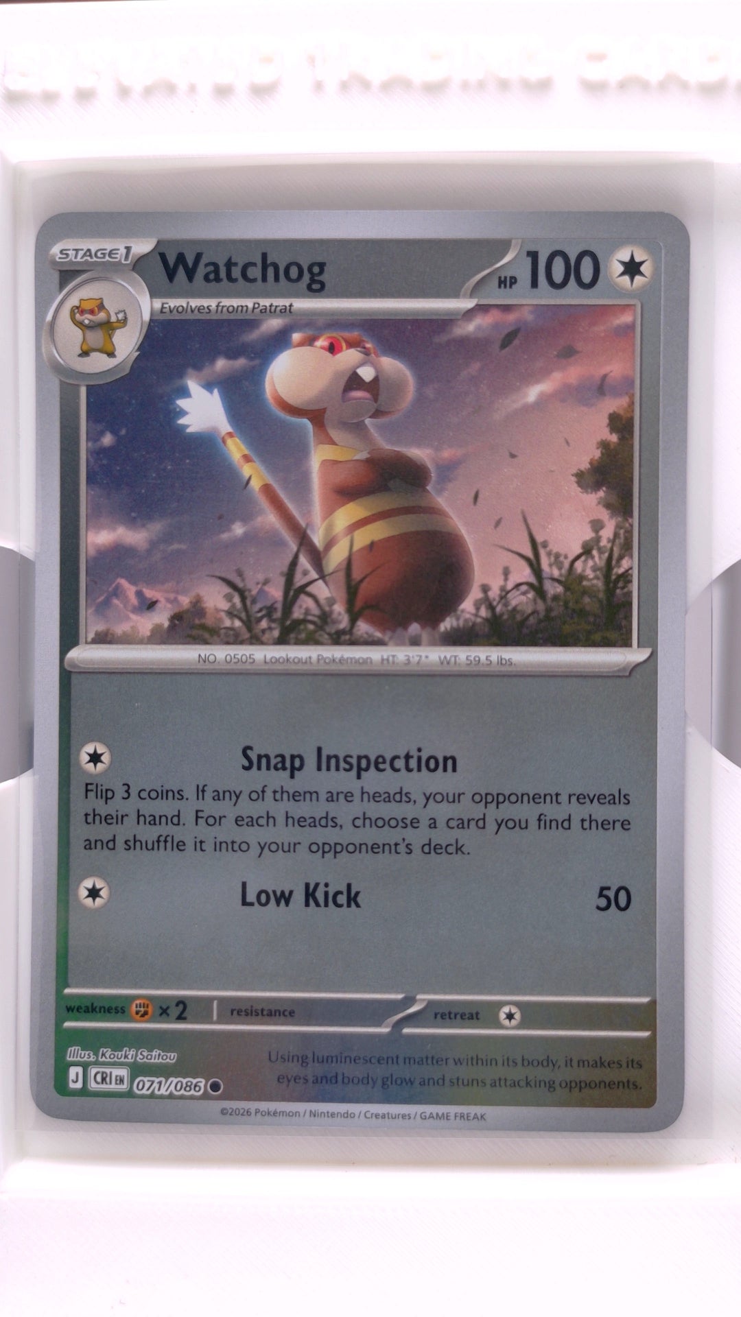#71 Watchog Reverse Holo Common - front