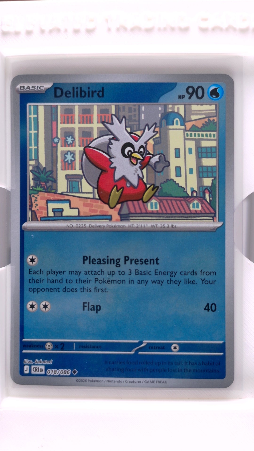 #18 Delibird Reverse Holo Uncommon - front