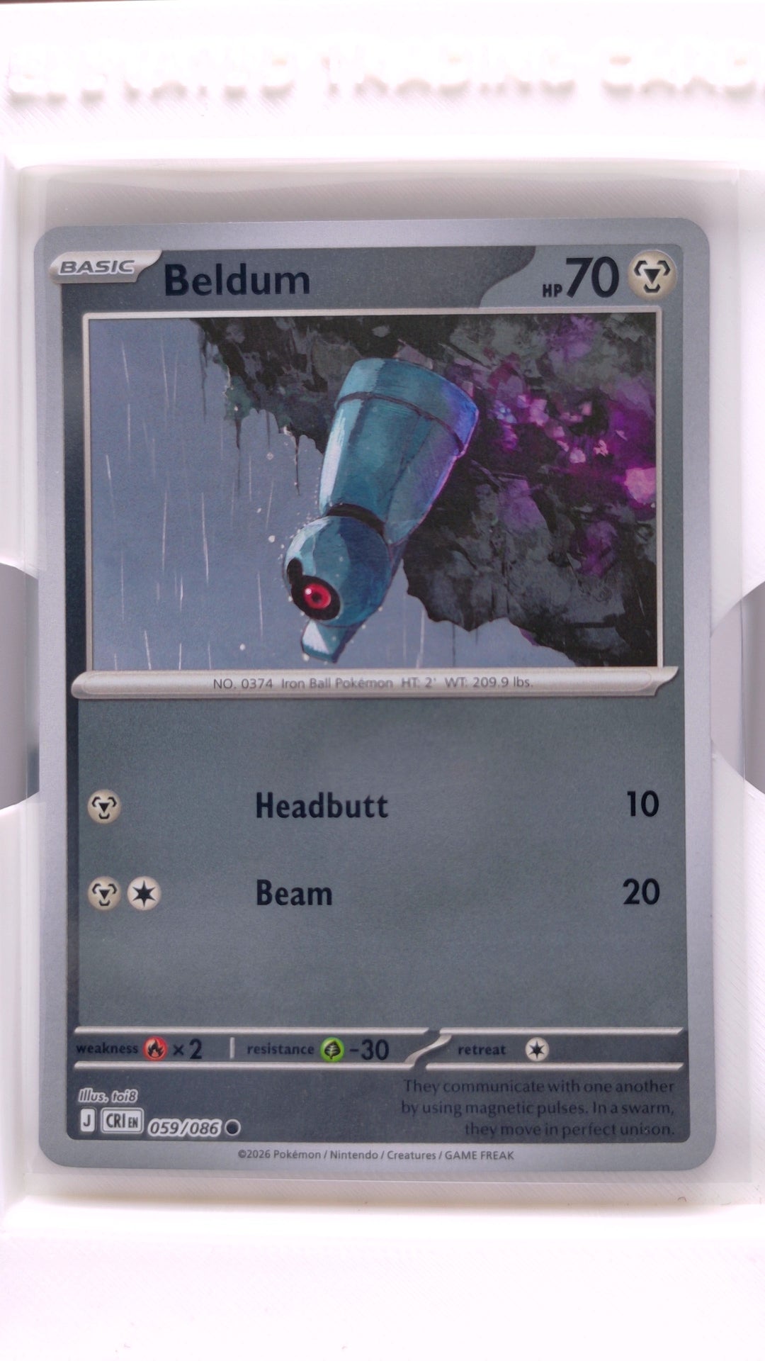 #59 Beldum Reverse Holo Common - front