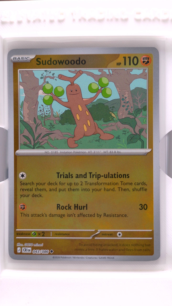 Pokémon: Mega Evolution — Chaos Rising Sudowoodo #043/086 Uncommon Reverse Holo — Front