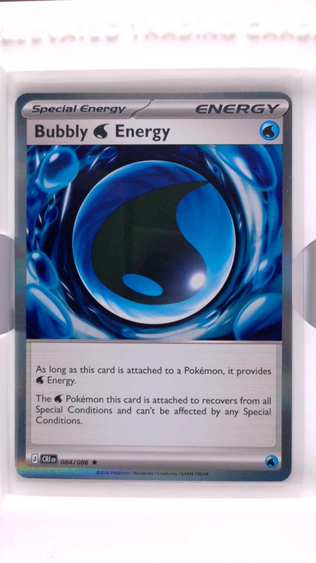 #84 Bubbly Water Energy Holo Rare - front