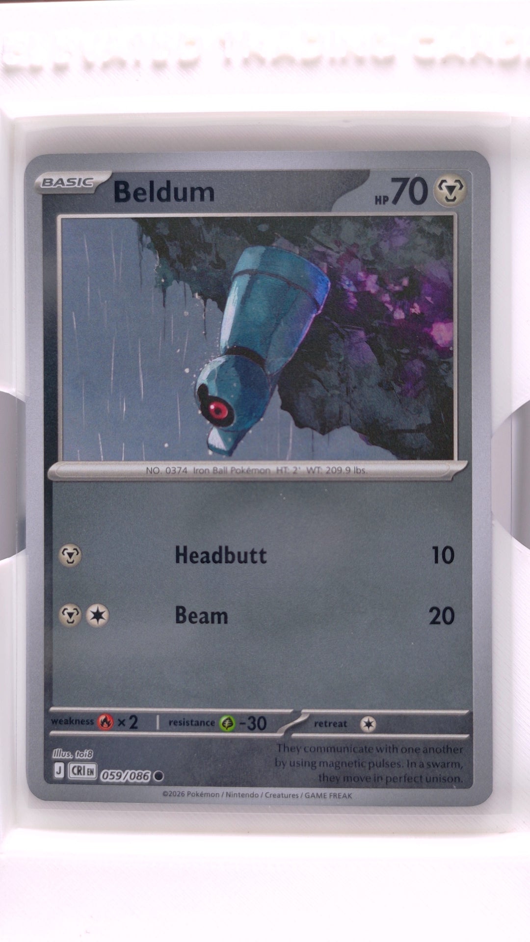 #59 Beldum Reverse Holo Common - front