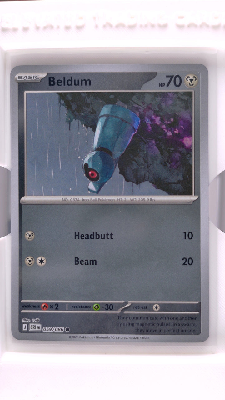 Pokémon: Mega Evolution — Chaos Rising Beldum #059/086 Common Reverse Holo — Front