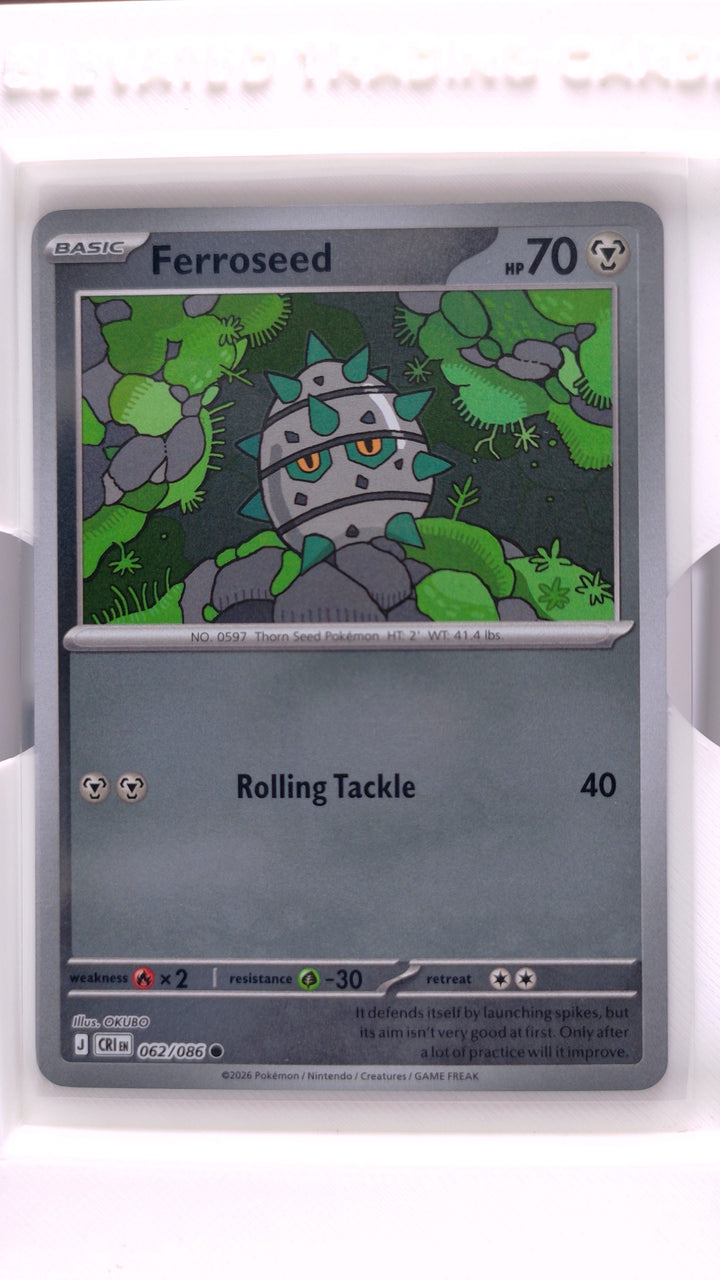 Pokémon: Mega Evolution — Chaos Rising Ferroseed #062/086 Common Reverse Holo — Front