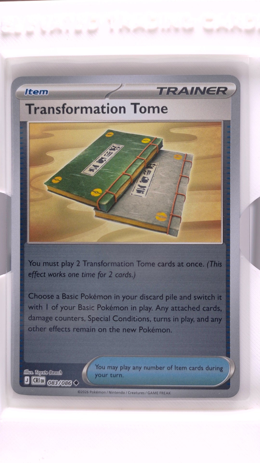 #83 Transformation Tome Reverse Holo Uncommon - front