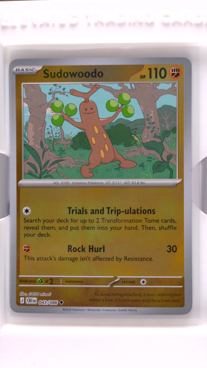 Pokémon: Mega Evolution — Chaos Rising Sudowoodo #043/086 Uncommon Reverse Holo — Front