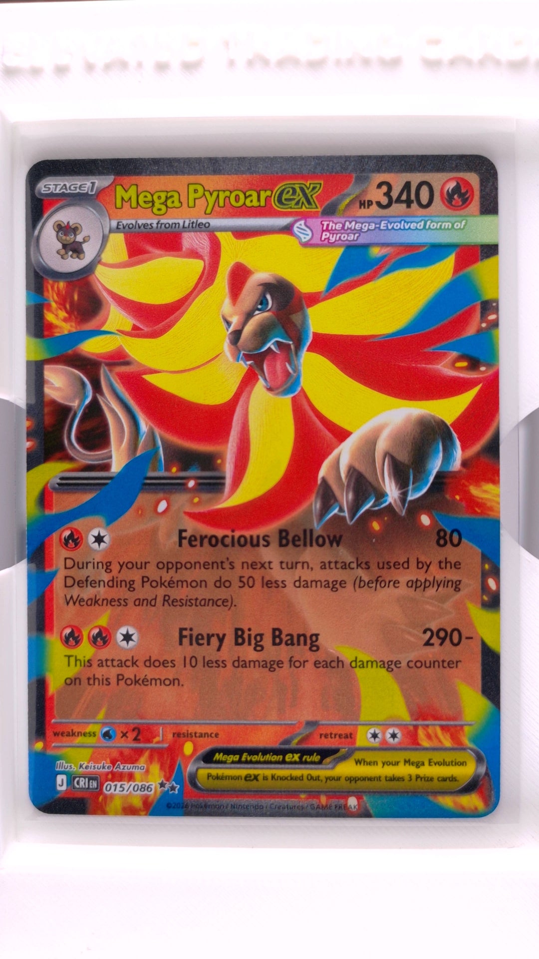 #15 Mega Pyroar ex Double Rare - front
