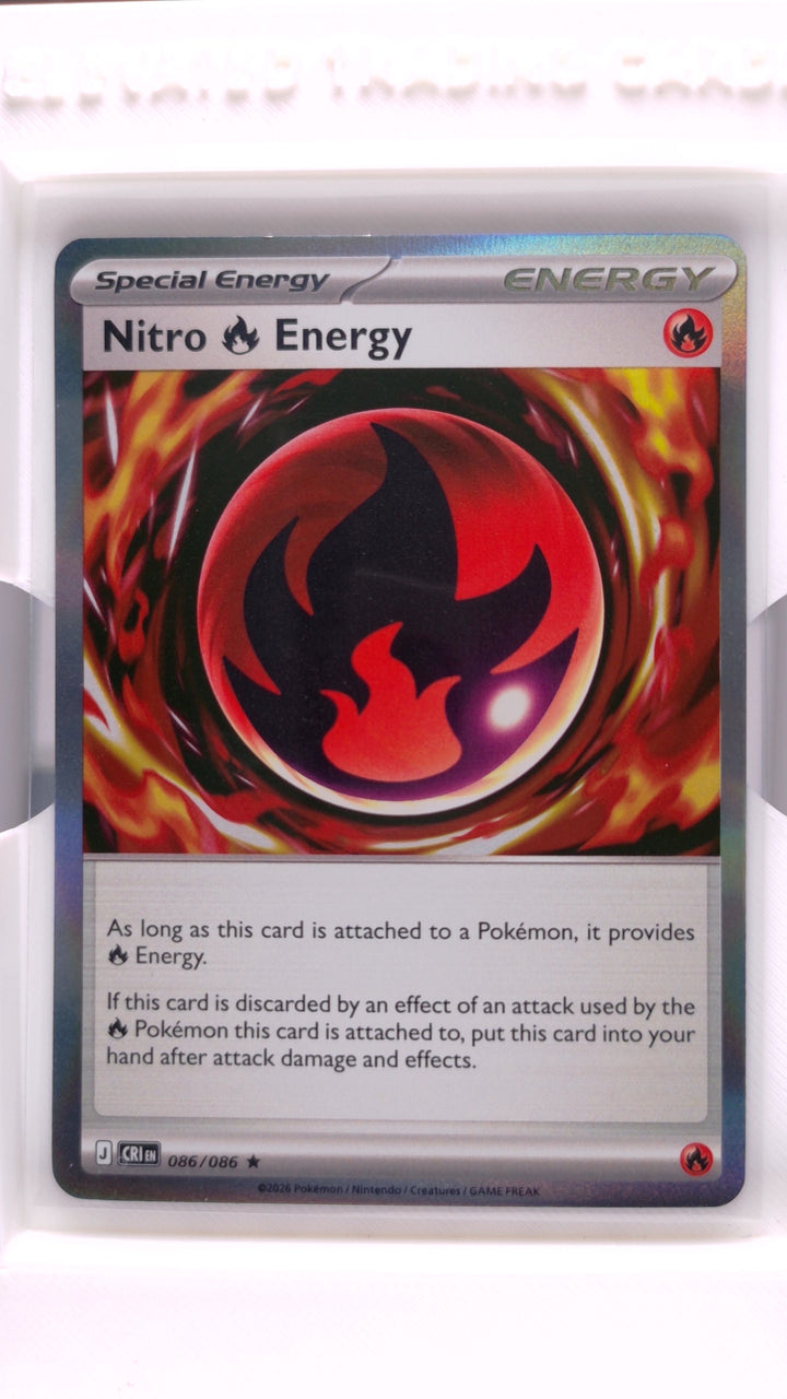 Pokémon: Mega Evolution — Chaos Rising Nitro Fire Energy #086/086 Rare Holo — Front
