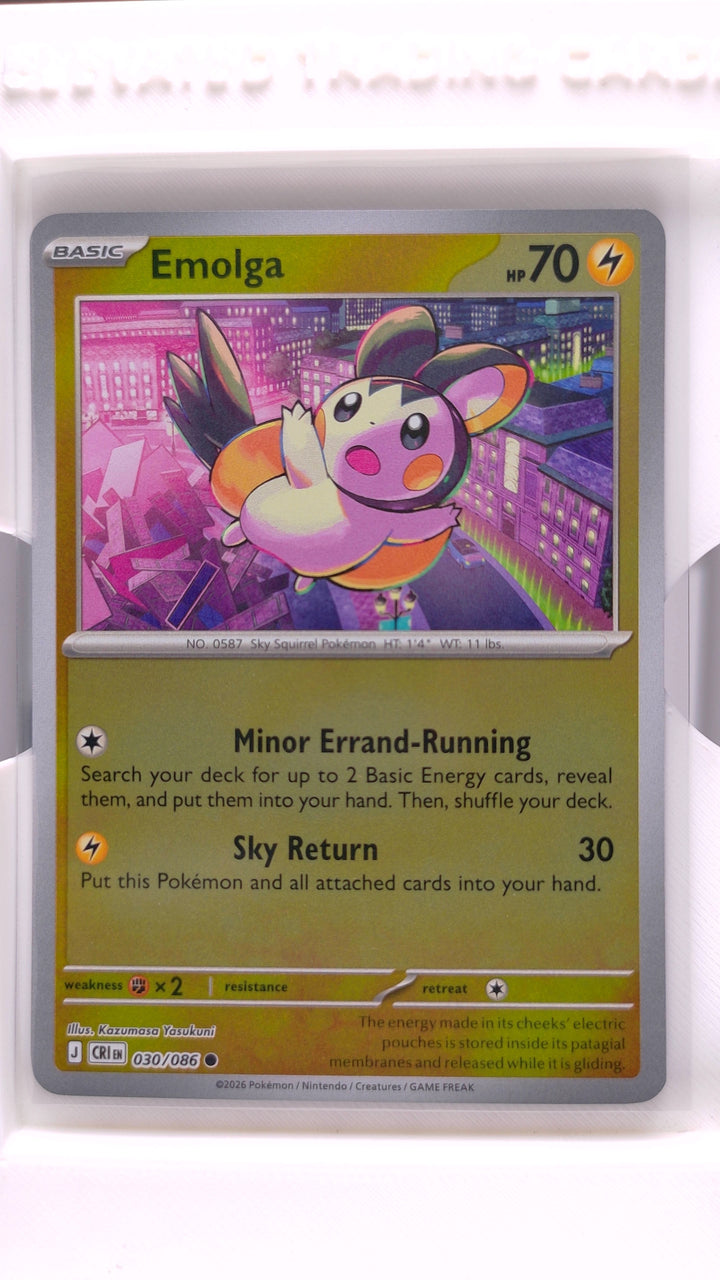 Pokémon: Mega Evolution — Chaos Rising Emolga #030/086 Common Reverse Holo — Front