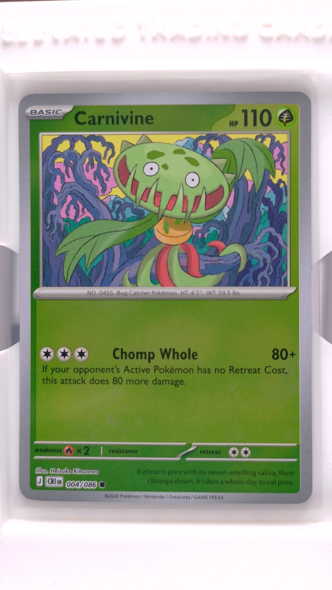 #4 Carnivine Reverse Holo Common - front