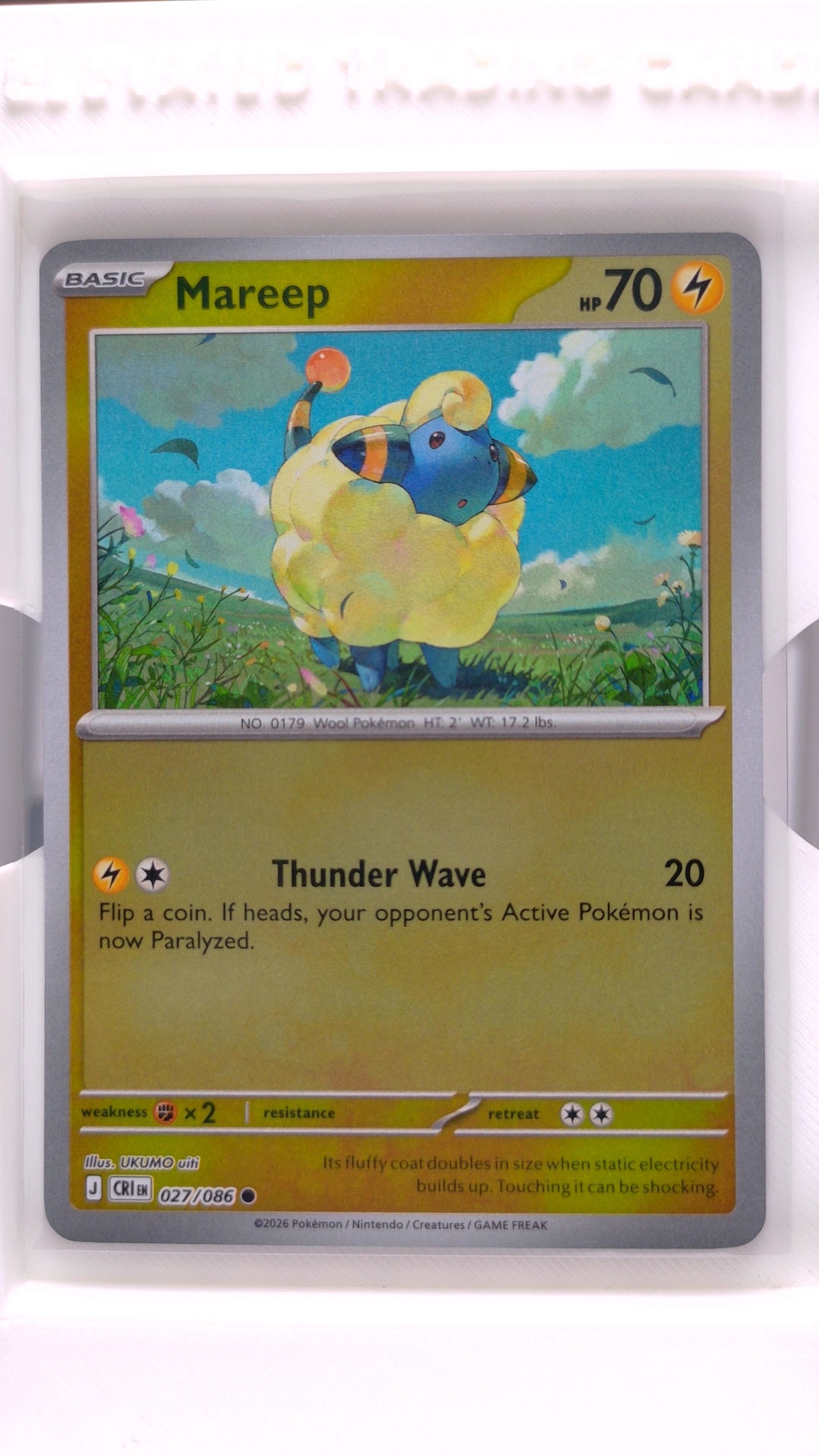 #27 Mareep Reverse Holo Common - front