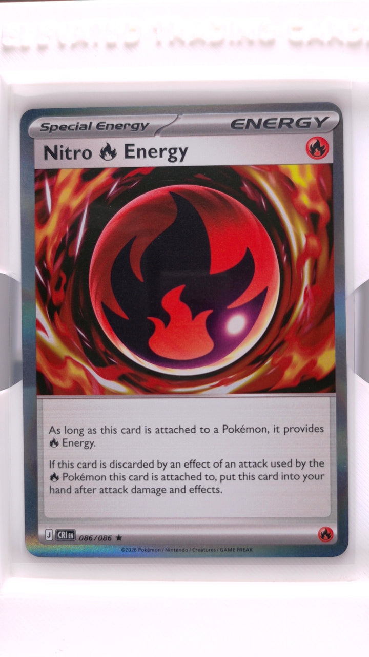 Pokémon: Mega Evolution — Chaos Rising Nitro Fire Energy #086/086 Rare Holo — Front