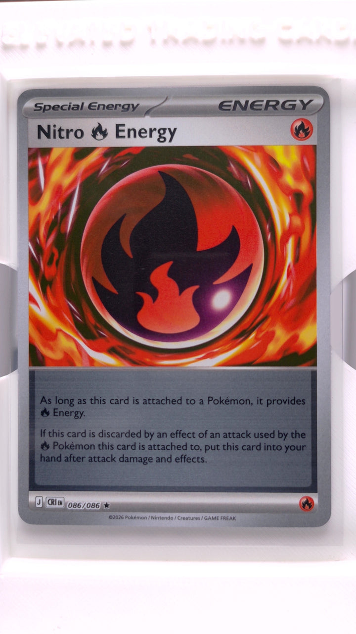 Pokémon: Mega Evolution — Chaos Rising Nitro Fire Energy #086/086 Rare Holo — Front