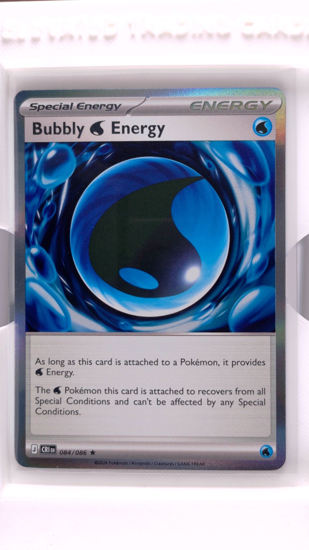 #84 Bubbly Water Energy Holo Rare - front