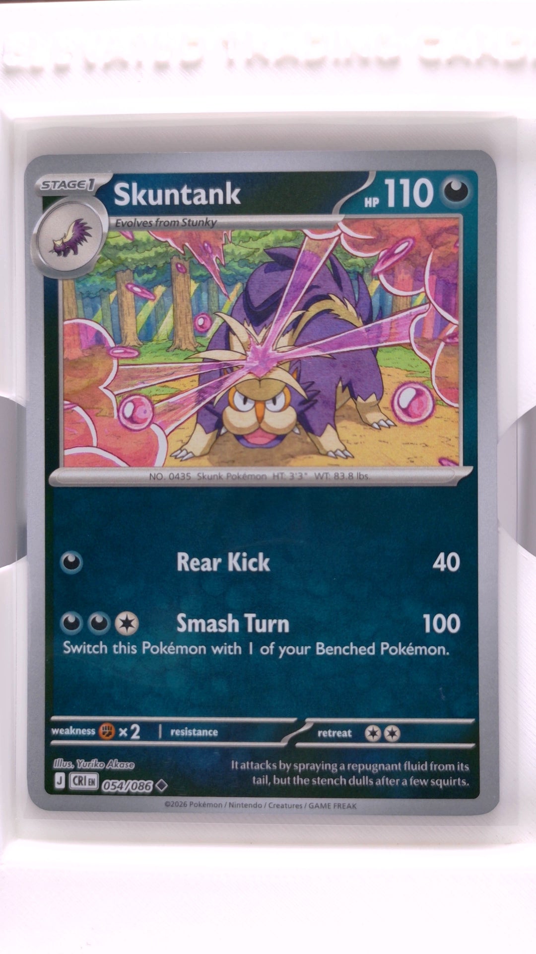 #54 Skuntank Reverse Holo Uncommon - front