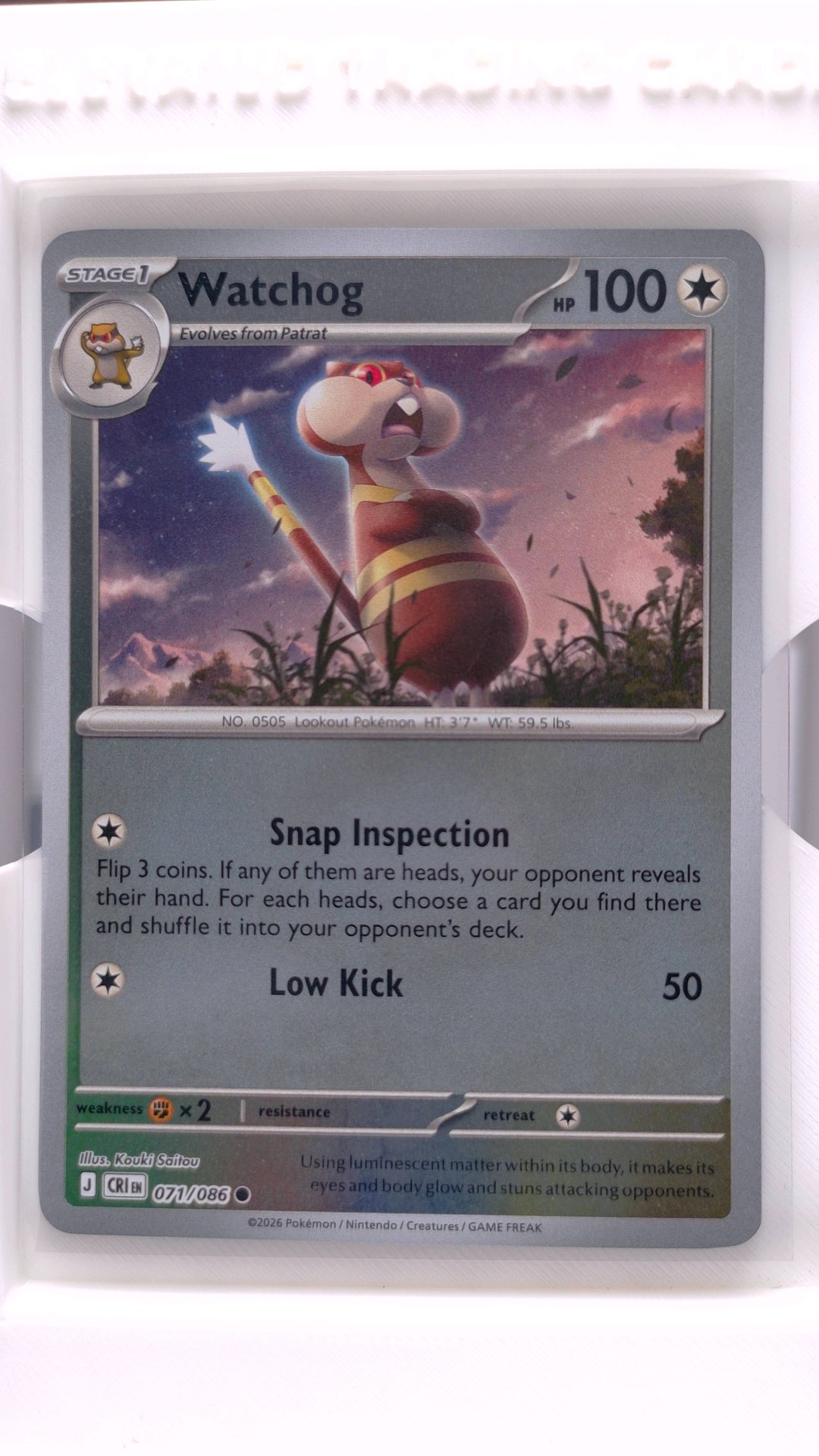 #71 Watchog Reverse Holo Common - front