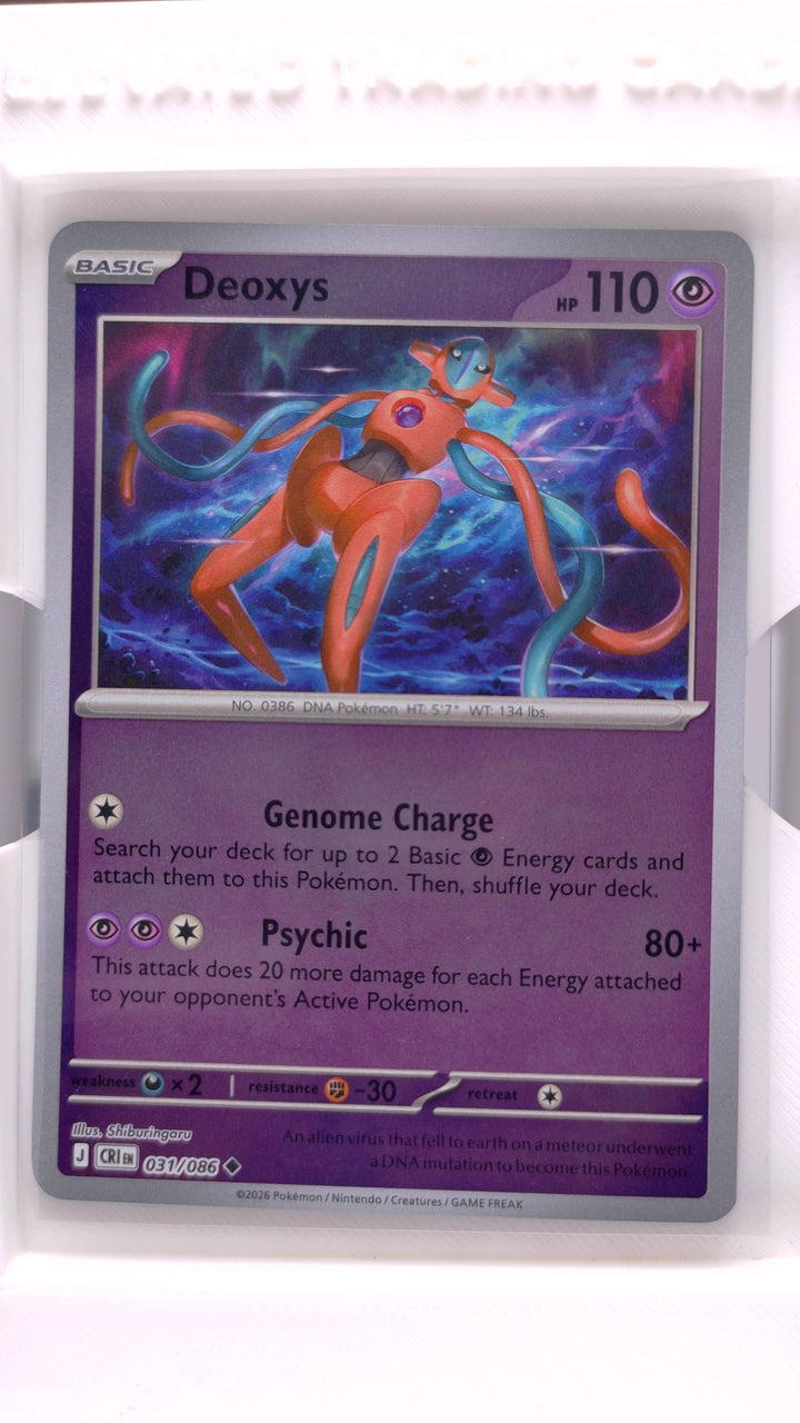 Pokémon: Mega Evolution — Chaos Rising Deoxys #031/086 Uncommon Reverse Holo — Front
