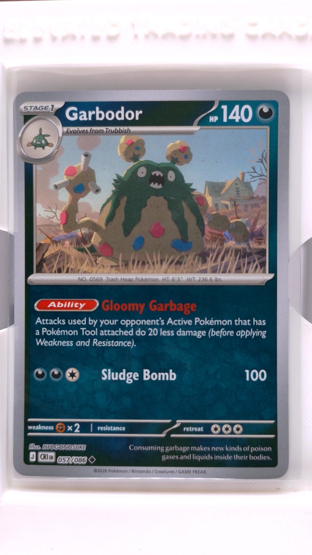 #57 Garbodor Reverse Holo Uncommon - front
