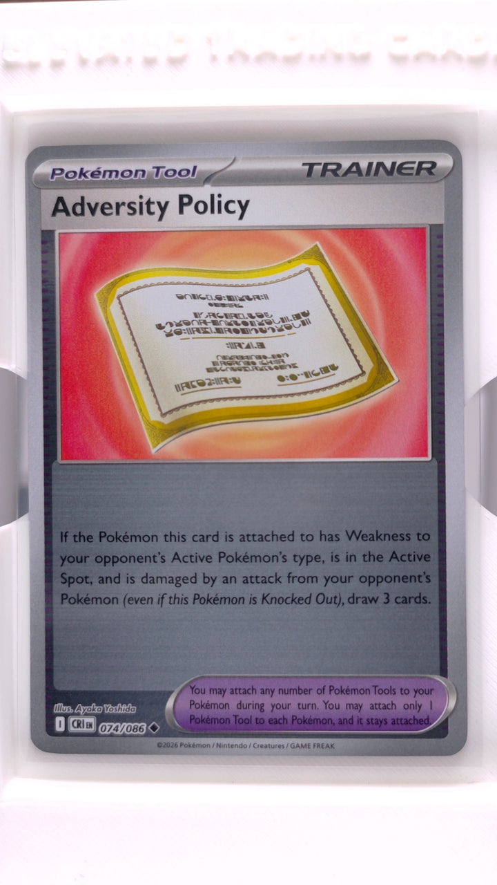Pokémon: Mega Evolution — Chaos Rising Adversity Policy #074/086 Uncommon Reverse Holo — Front