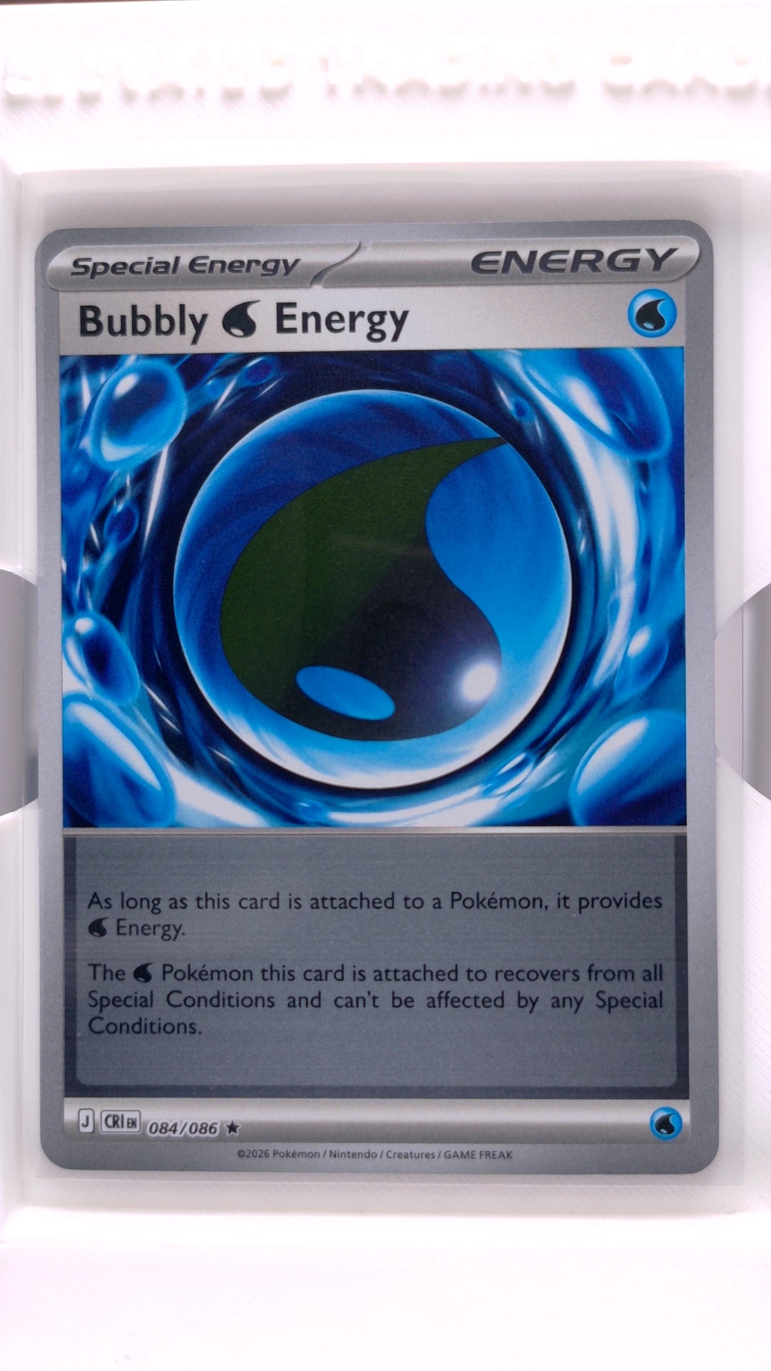 #84 Bubbly Water Energy Reverse Holo Rare - front