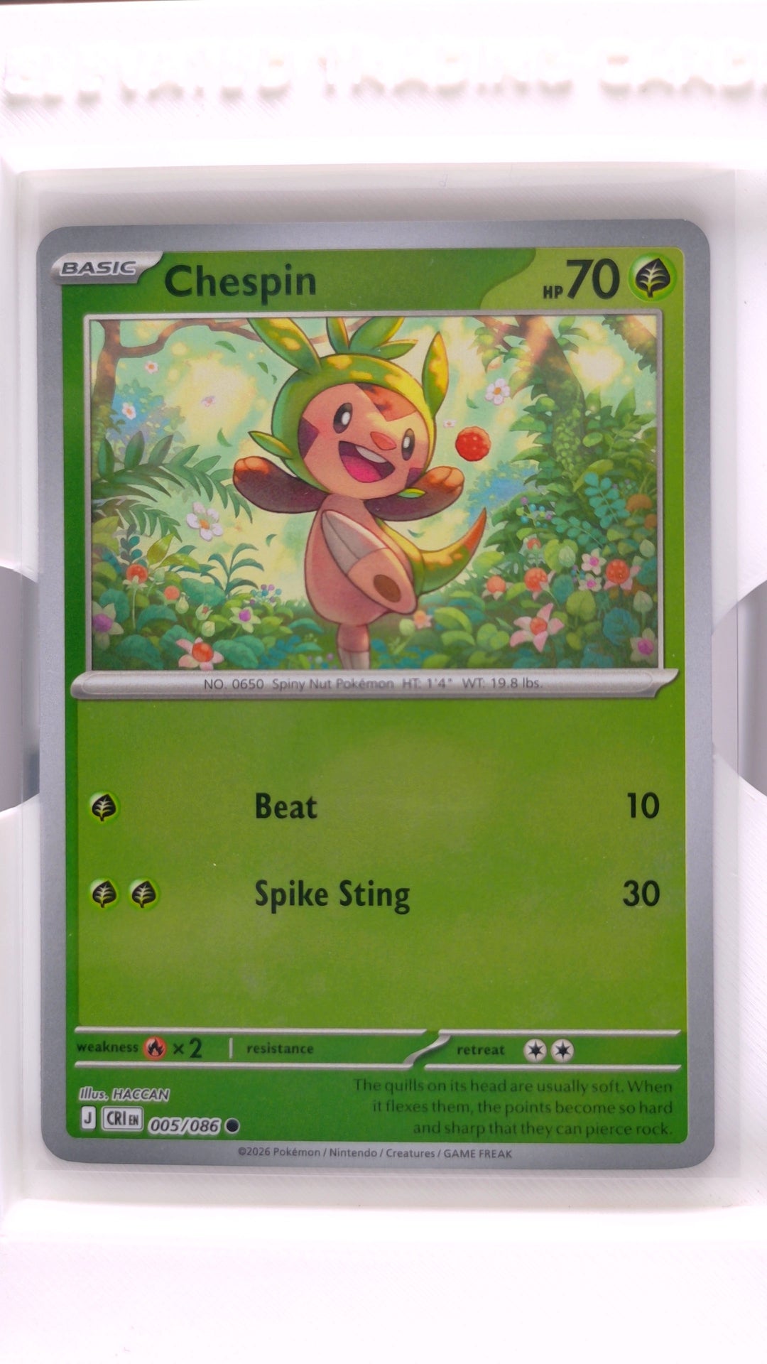 #5 Chespin Reverse Holo Common - front