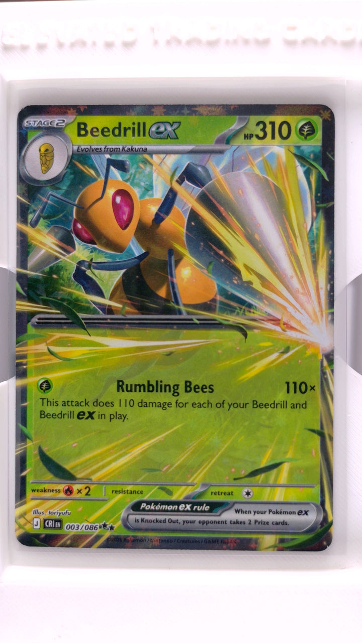 Pokémon: Mega Evolution — Chaos Rising Beedrill ex #003/086 Double Rare — Front