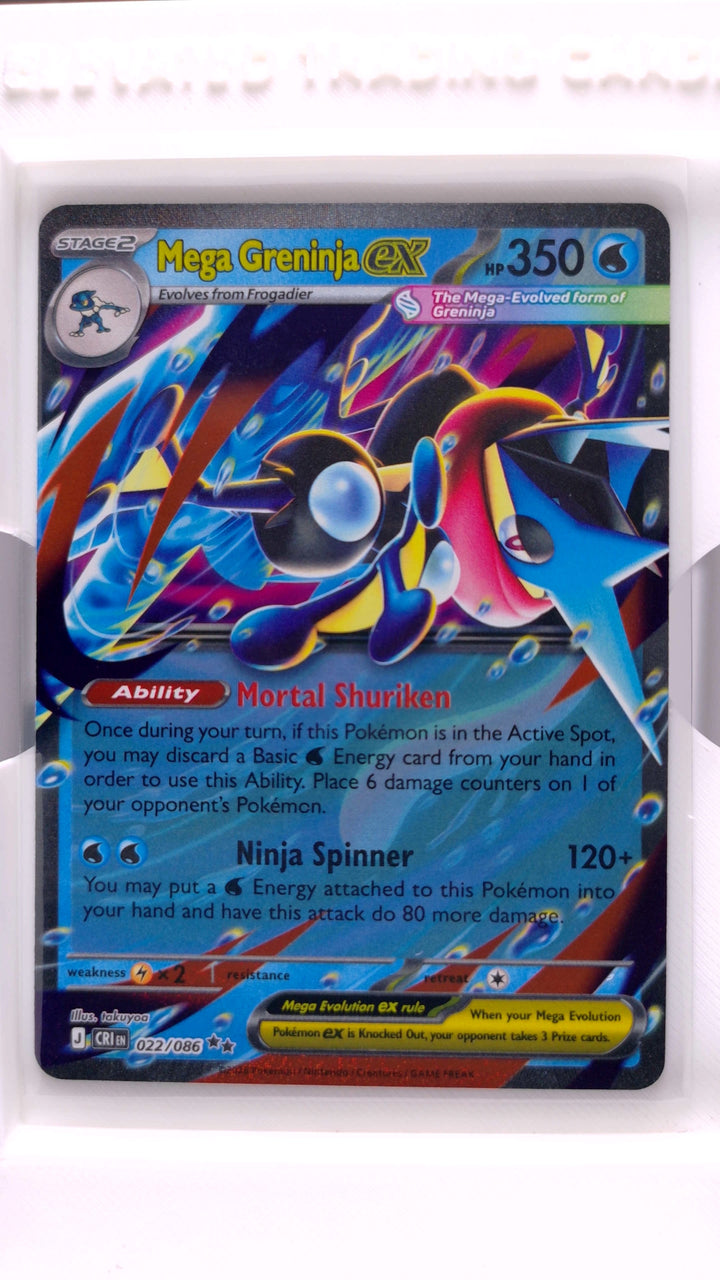 Pokémon: Mega Evolution — Chaos Rising Mega Greninja ex #022/086 Double Rare — Front