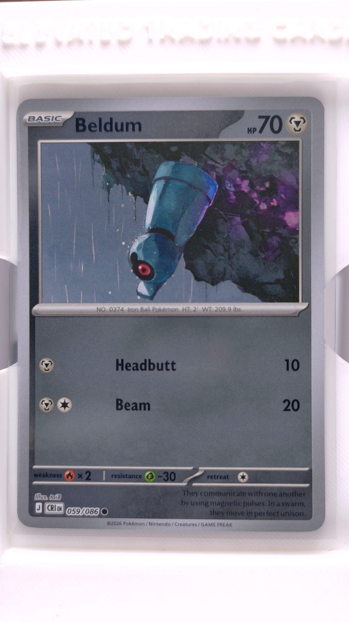 Pokémon: Mega Evolution — Chaos Rising Beldum #059/086 Common Reverse Holo — Front