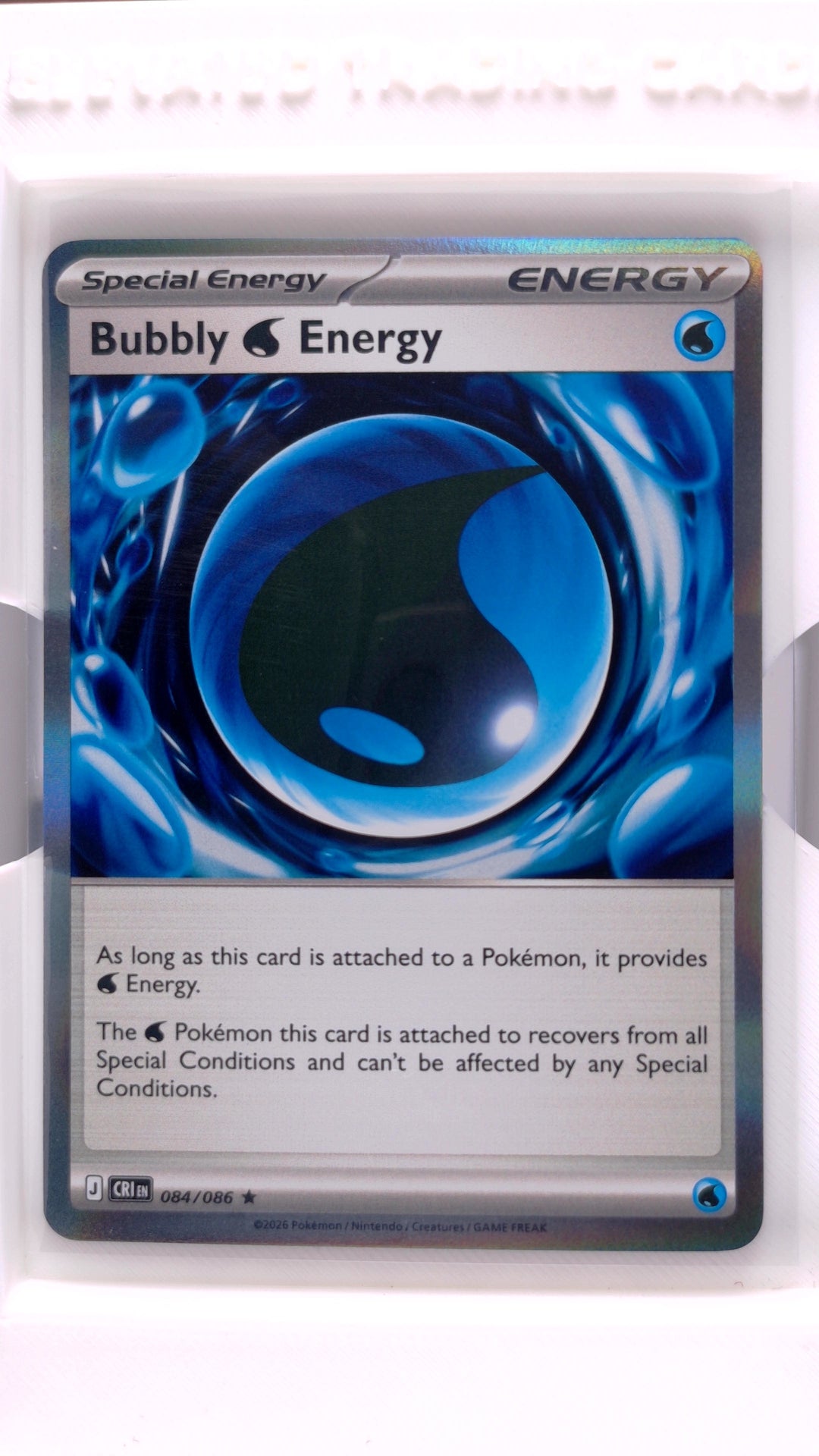 #84 Bubbly Water Energy Holo Rare - front