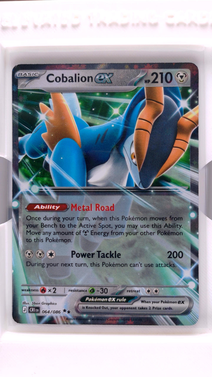 Pokémon: Mega Evolution — Chaos Rising Cobalion ex #064/086 Double Rare — Front