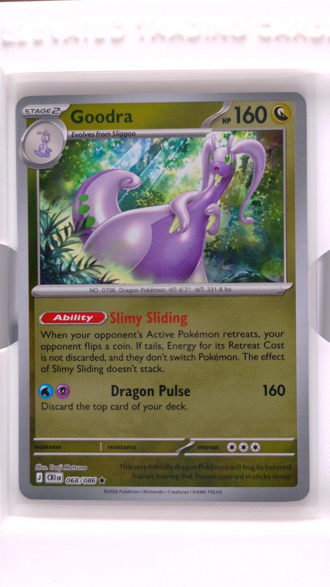 #68 Goodra Reverse Holo Rare - front