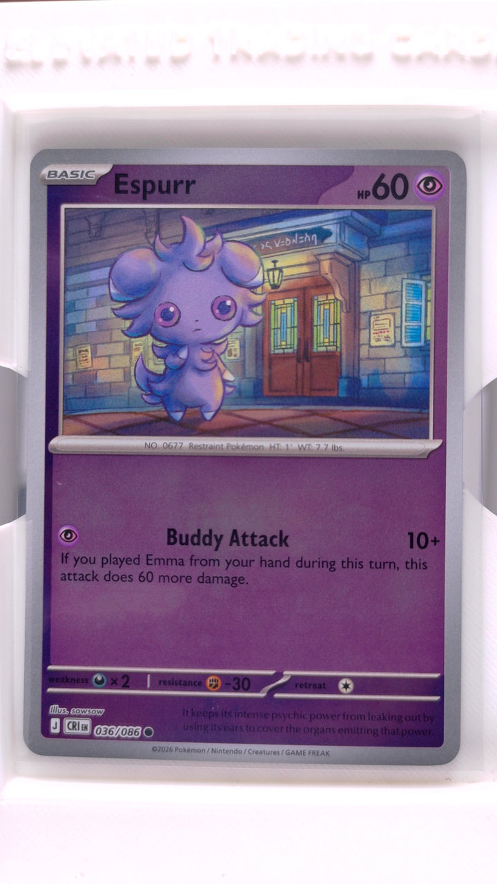 Pokémon: Mega Evolution — Chaos Rising Espurr #036/086 Common Reverse Holo — Front