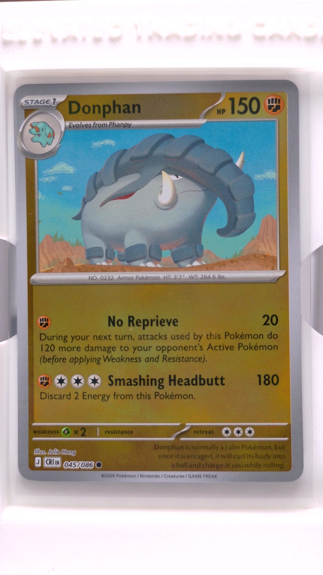 #45 Donphan Reverse Holo Common - front