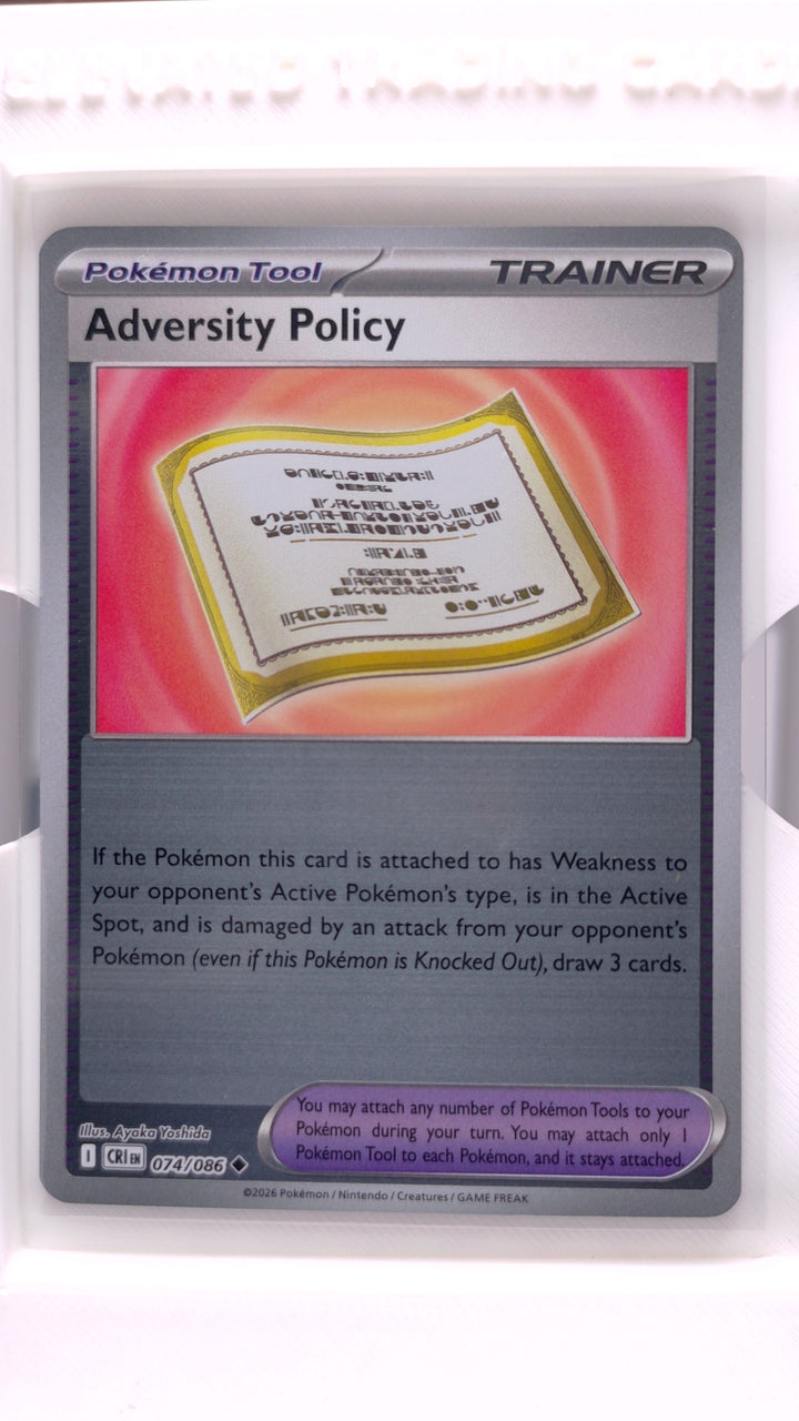 Pokémon: Mega Evolution — Chaos Rising Adversity Policy #074/086 Uncommon Reverse Holo — Front