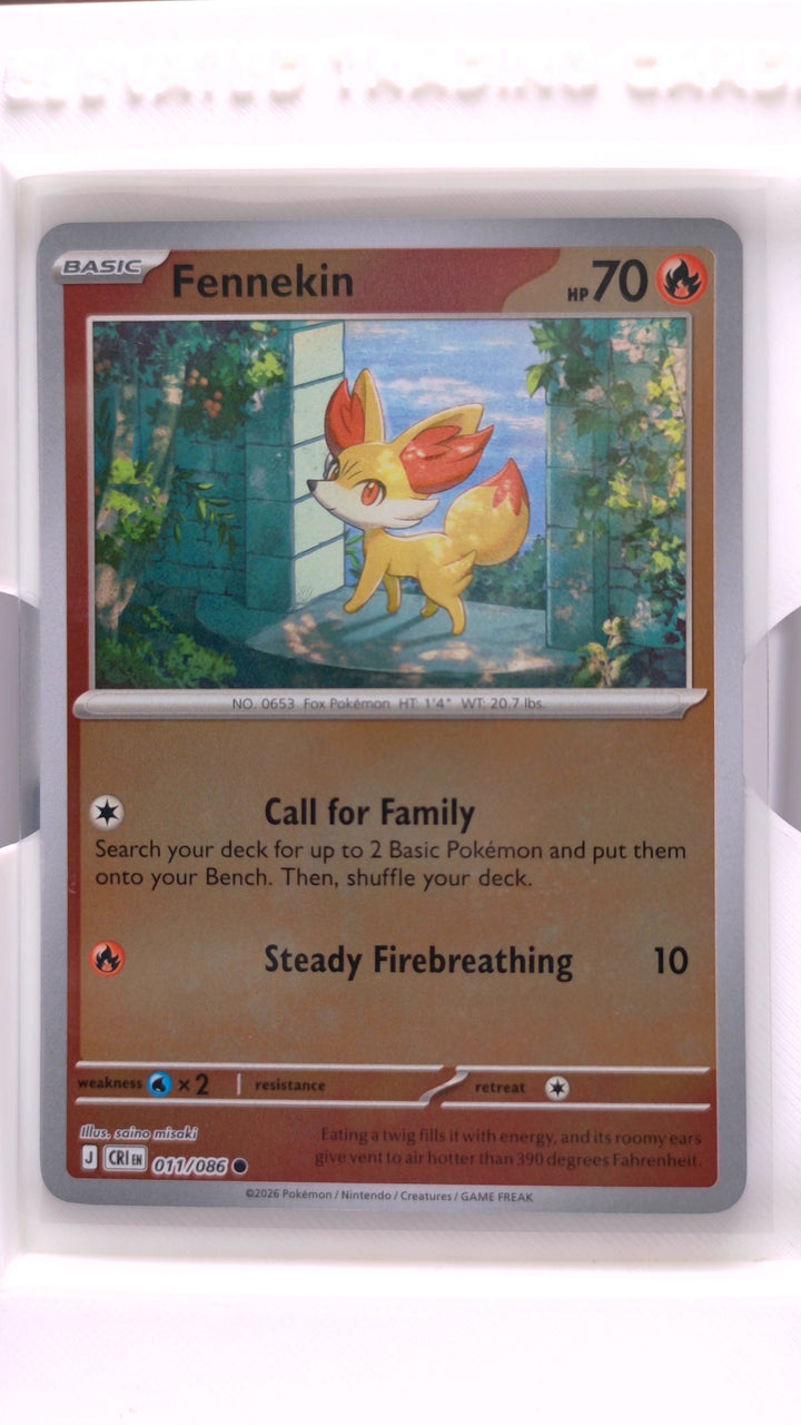 Pokémon: Mega Evolution — Chaos Rising Fennekin #011/086 Common Reverse Holo — Front