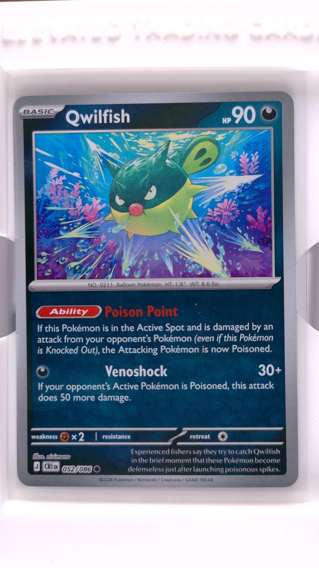#52 Qwilfish Reverse Holo Common - front