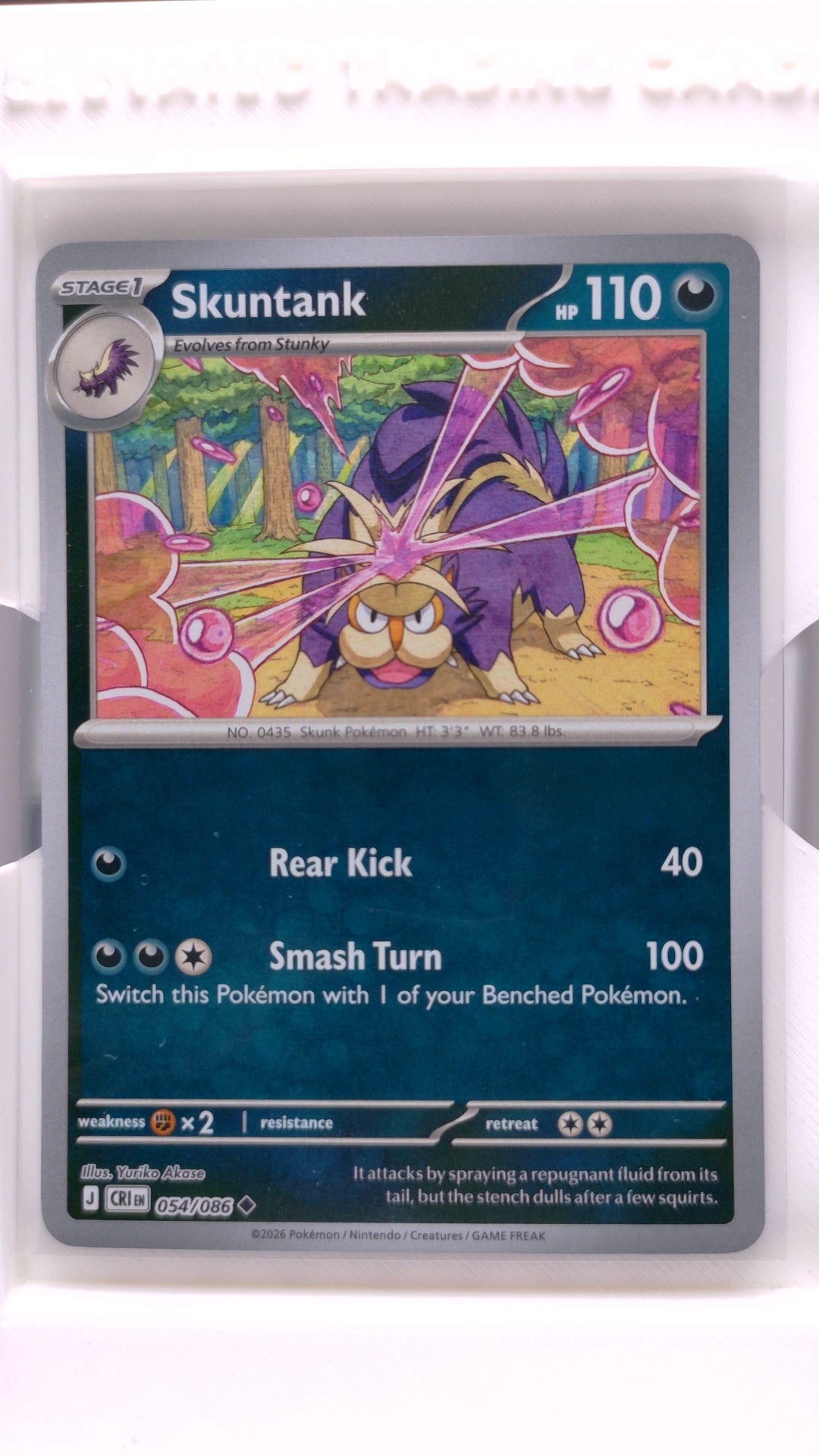 #54 Skuntank Reverse Holo Uncommon - front