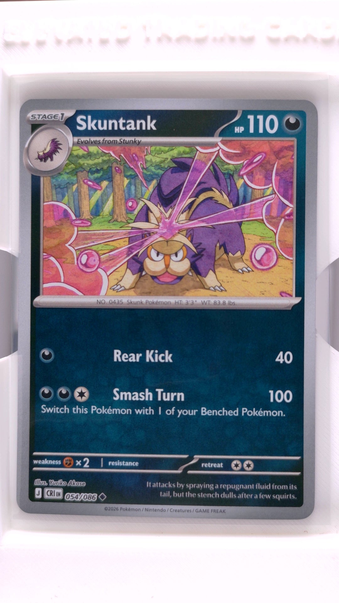 #54 Skuntank Reverse Holo Uncommon - front