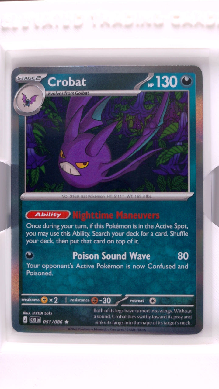 Pokémon: Mega Evolution — Chaos Rising Crobat #051/086 Rare Holo — Front