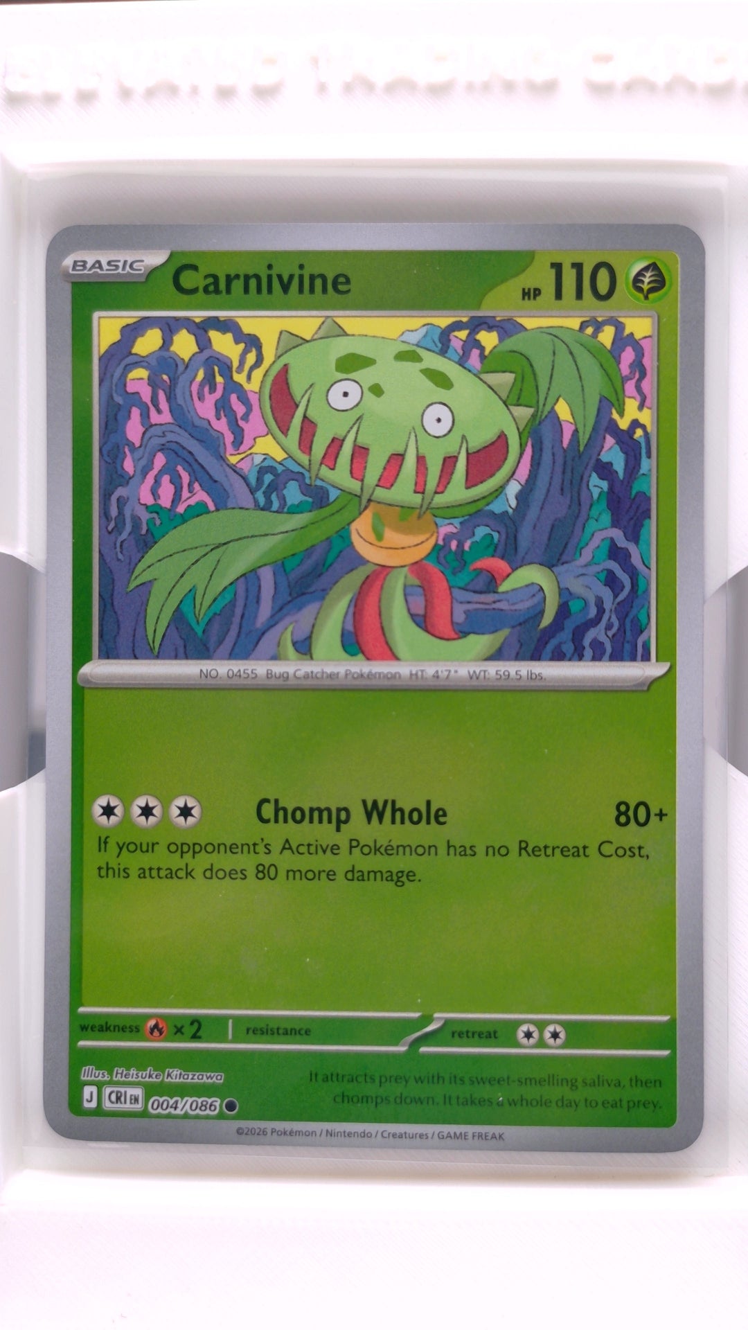 #4 Carnivine Reverse Holo Common - front