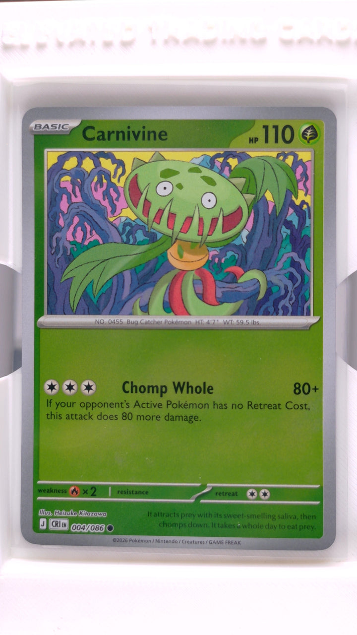 Pokémon: Mega Evolution — Chaos Rising Carnivine #004/086 Common Reverse Holo — Front