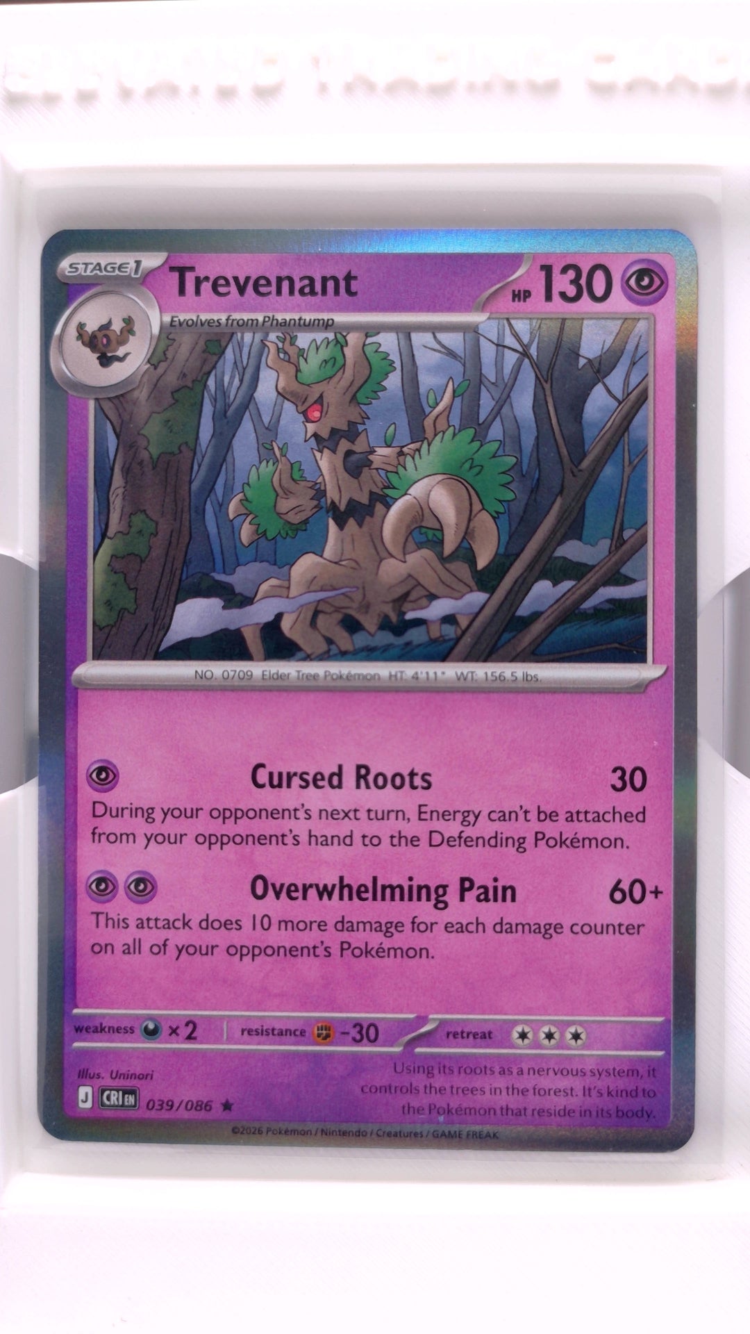 #39 Trevenant Holo Rare - front